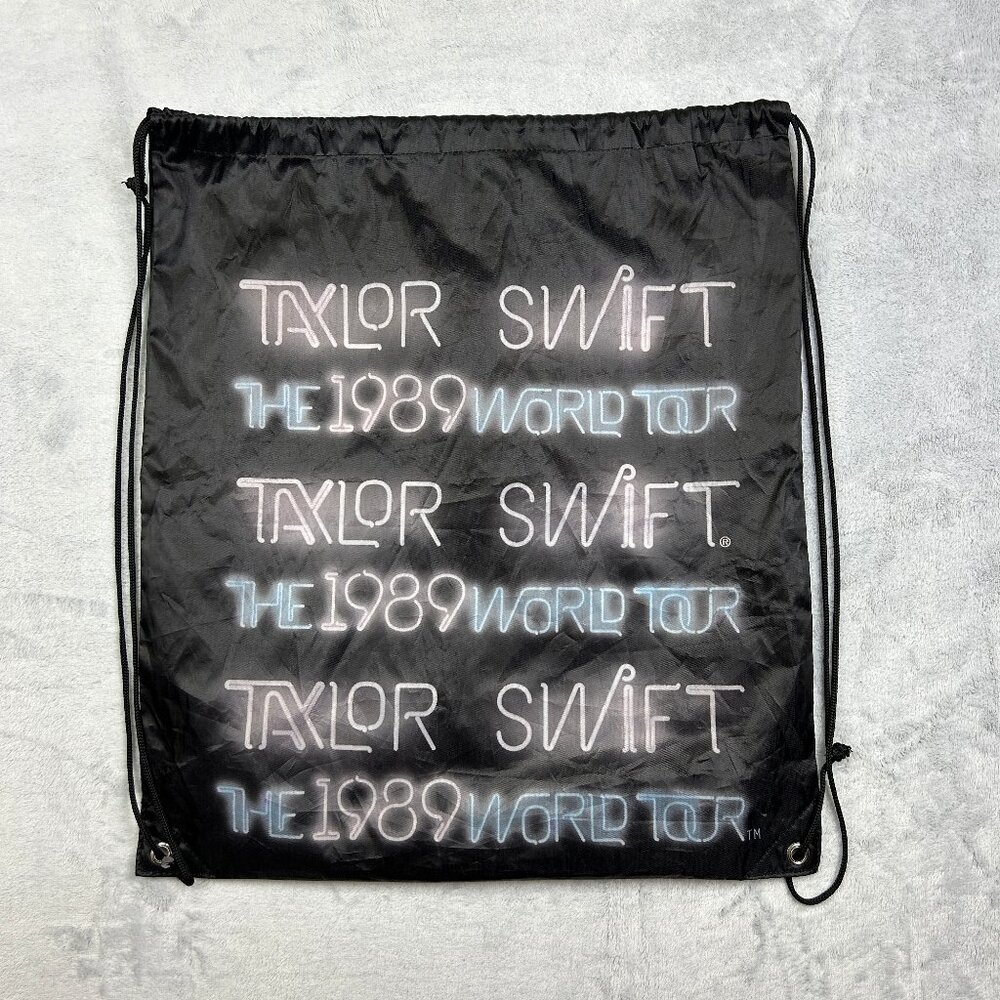Taylor Swift 1989 World Tour Backpack Draw String Bag Small Nylon Tote Graphic